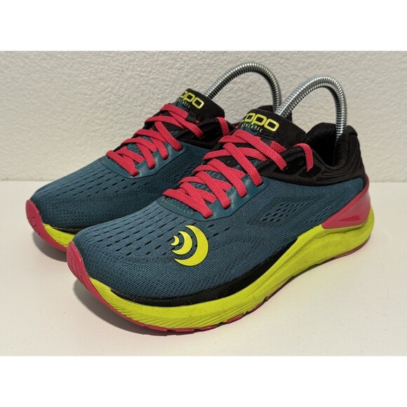 Topo Athletic Womens Ultrafly 3 Running Shoes Sz 6.5 Emerald/Fuchsia Trail Hike - Picture 2 of 15